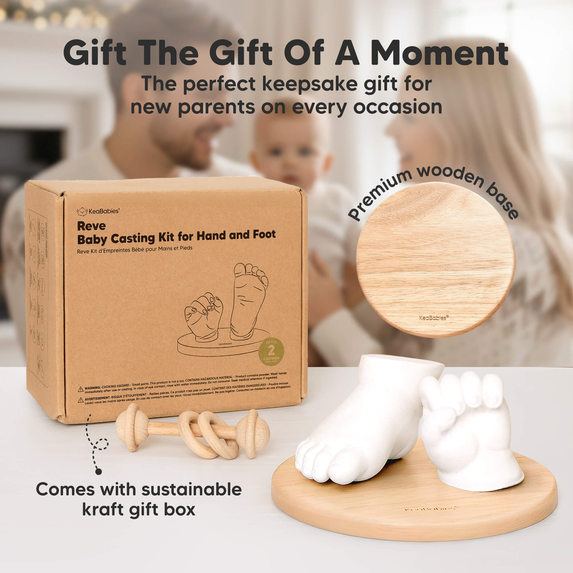 keababies-reve-baby-abdruckset-hand-fu-3d-gips-mit-holzsockel image 3