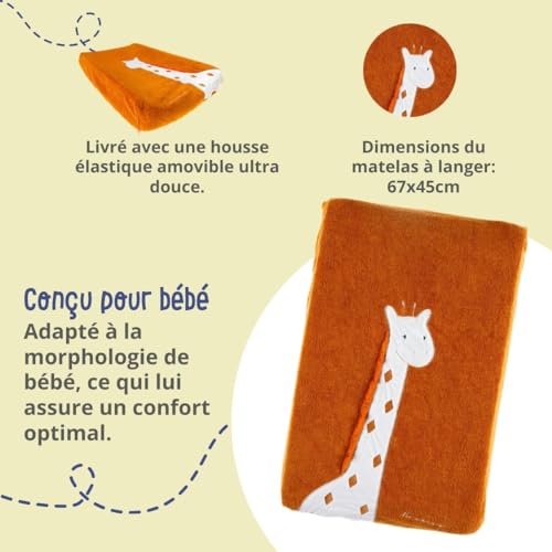 noukies-wickelauflage-mit-bezug-tiga-stegi-ops-giraffe-gelb image 8